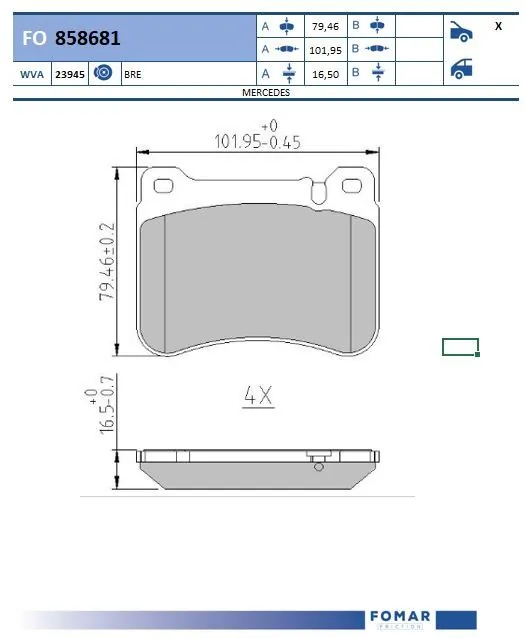 Brake Pad Set, disc brake